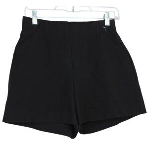 SPANX Black Polished High-Waist Pull On Classic Shorts Size Small